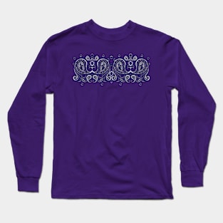 Paisley Blue Long Sleeve T-Shirt